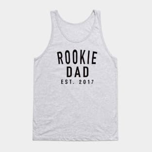 Rookie Dad Est 2017 Logo Funny Tank Top